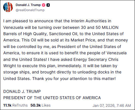 美国称已和委内瑞拉达成20亿美元石油交易“或转移运往中国的原